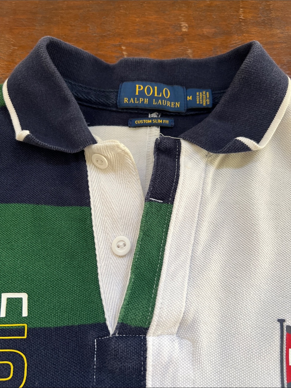 Polo Ralph Lauren "Open 65" Offshore Sailing Team Patchwork Polo Shirt Men's M - Picture 5 of 13